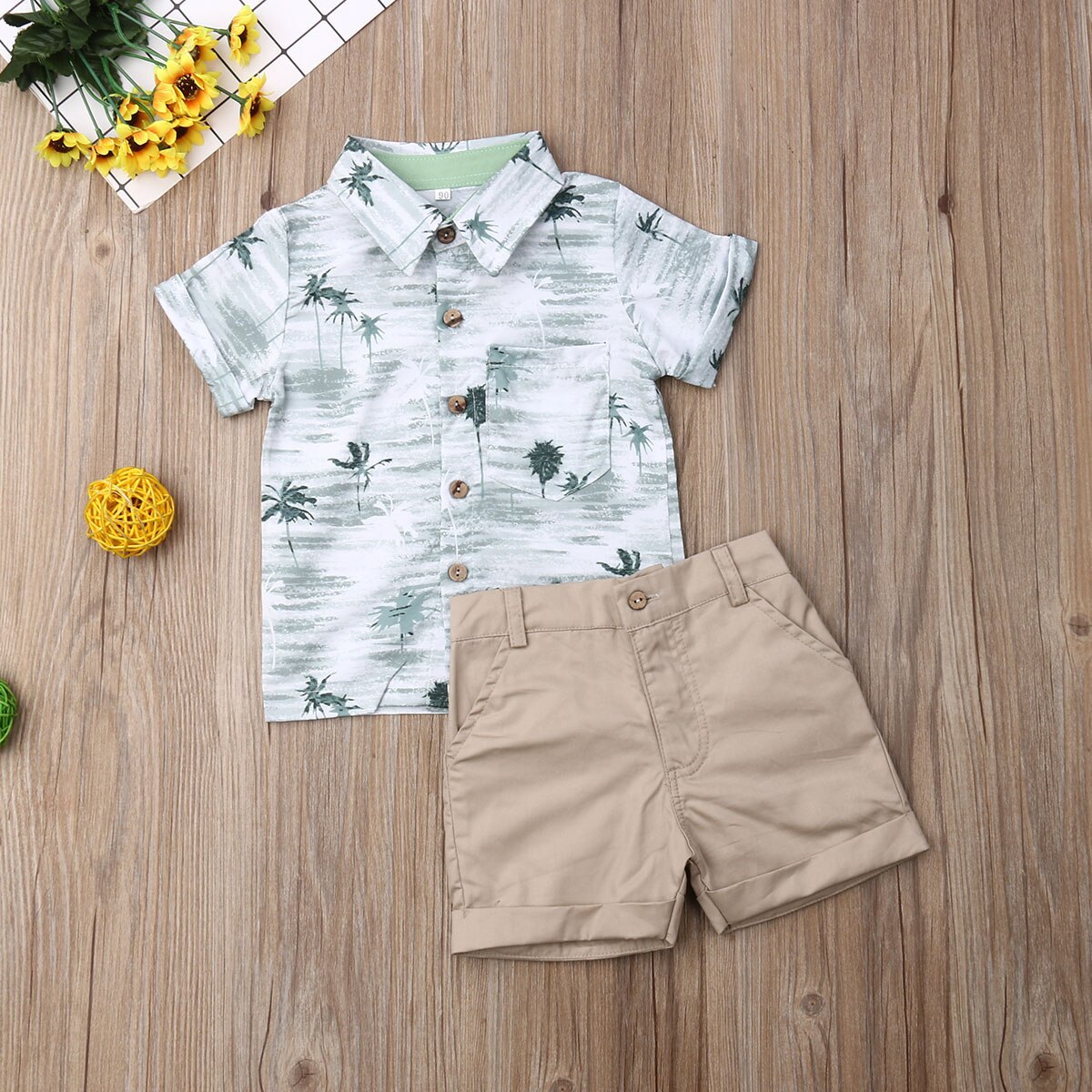 1 6Y Kids Boy Clothes Set Summer Short Sleeve