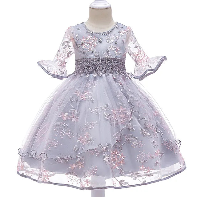 Children clothing Baby Girls Flower Tutu Dress Party Formal Princess Dress Children's kids clothes