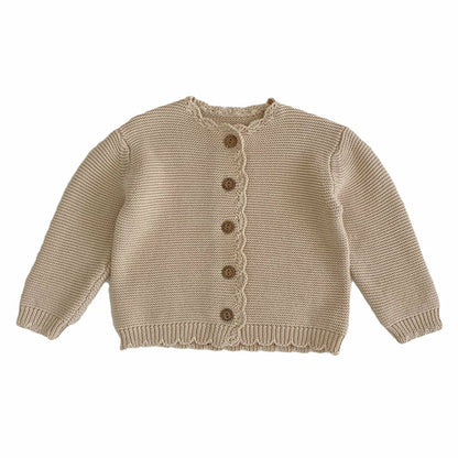 Baby Unisex Solid Color Crochet Cardigan Wholesale 221202634