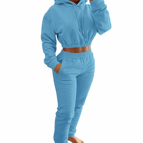 Women's Spring And Winter Plush Sports Casual Suit