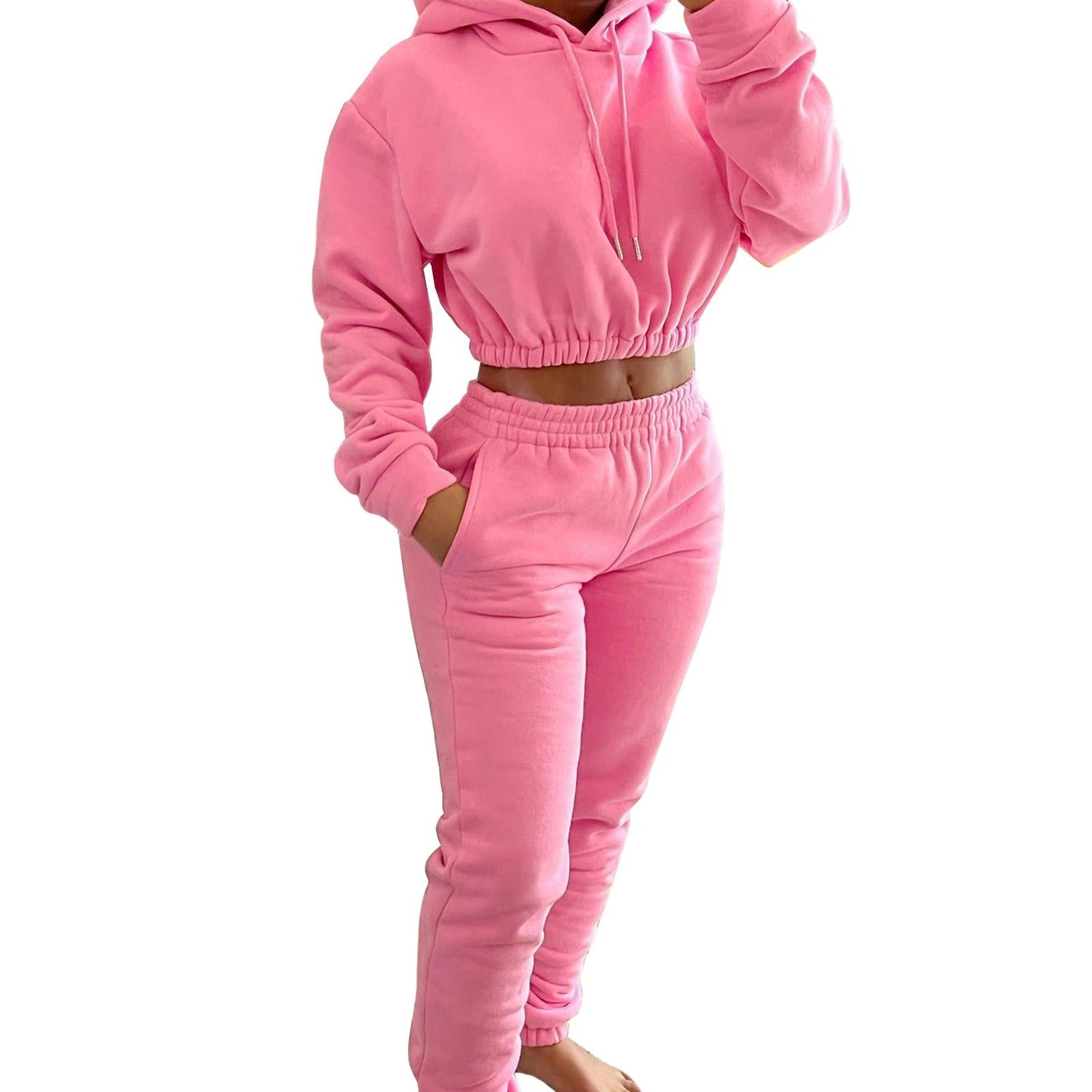 Women's Spring And Winter Plush Sports Casual Suit