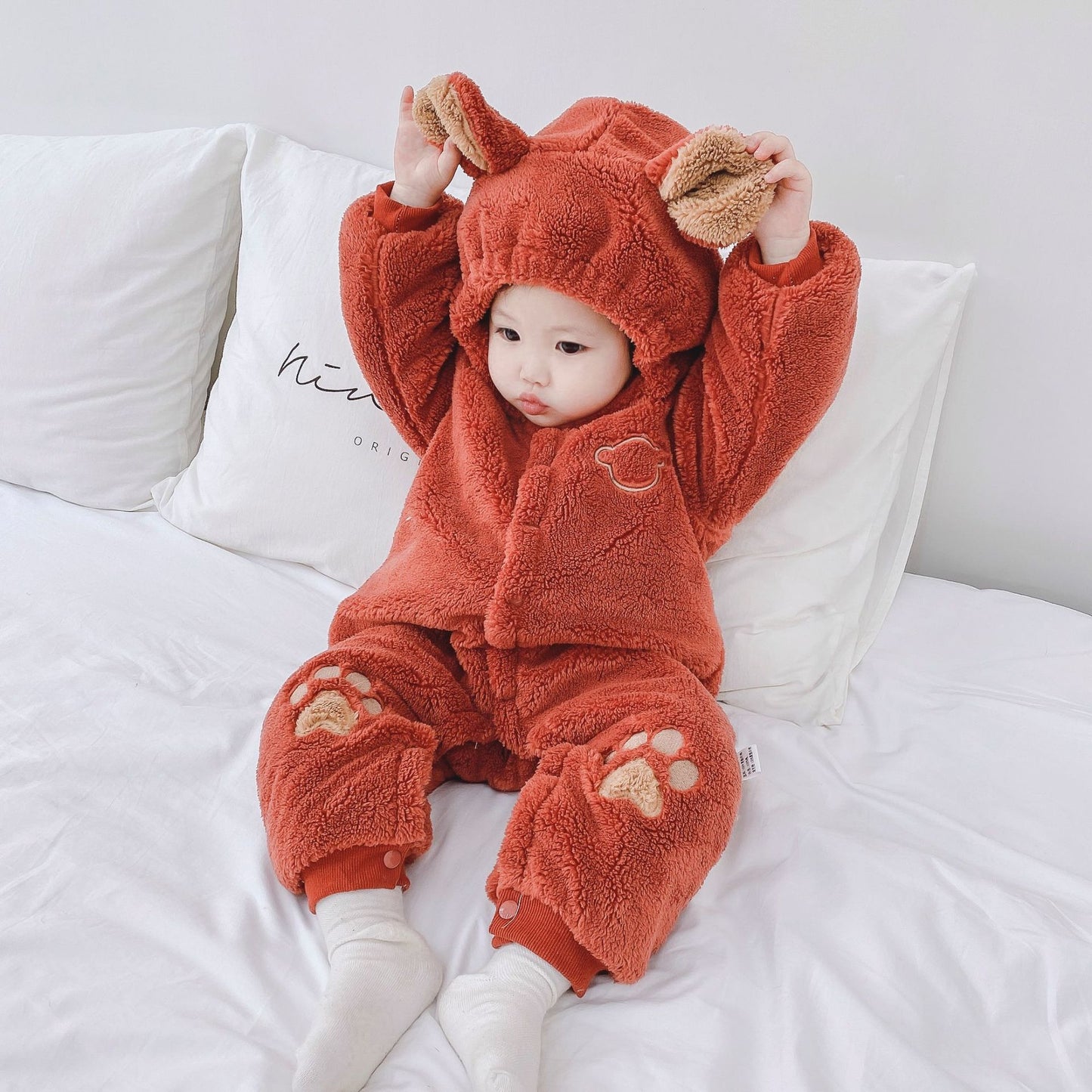 Newborn Baby One-Piece Clothes Baby Clothes Romper Baby Cotton Winter Clothes Baby Clothes Out Romper Crawling Clothes