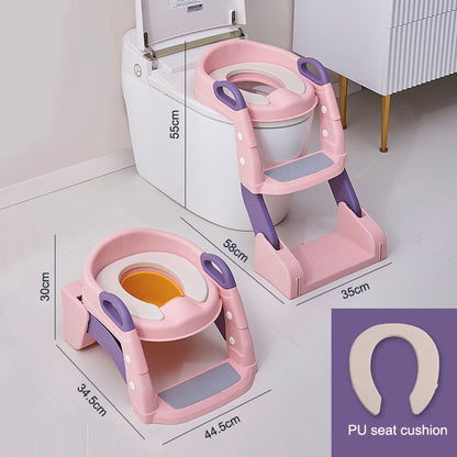 Children's toilet multifunctional toilet for boys and girls, auxiliary toilet holder, baby step toilet seat ring