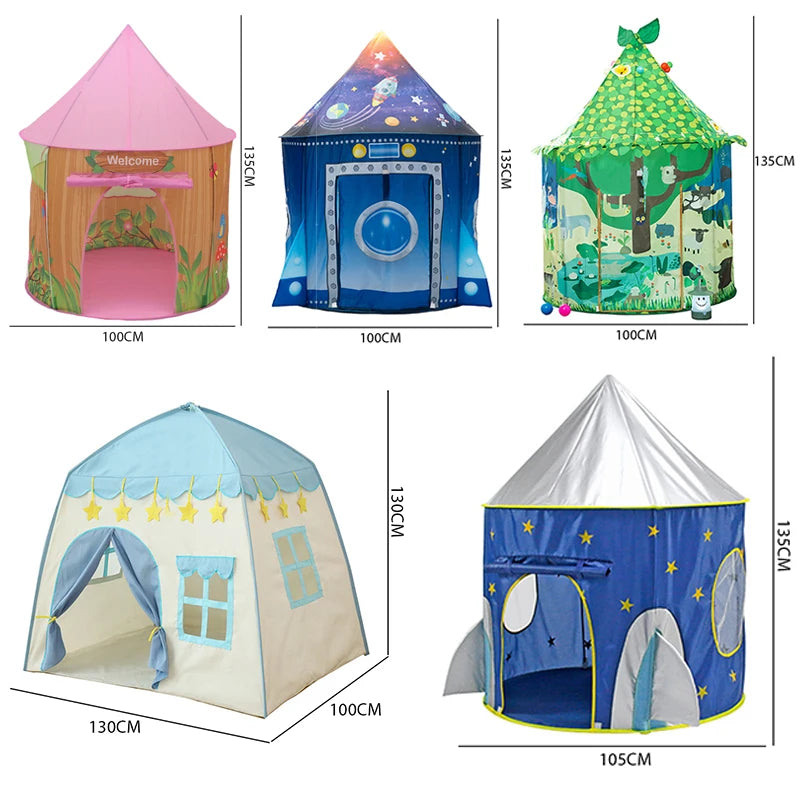 Kids Tent Space Play House Tent Ocean Ball Pool Portable Baby Toys Tent Play House For Kids