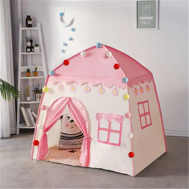 Children's Tent Indoor Outdoor Games Garden Tipi Princess Castle Folding Cubby Toys Tents  Enfant Room House Teepee Playhouse