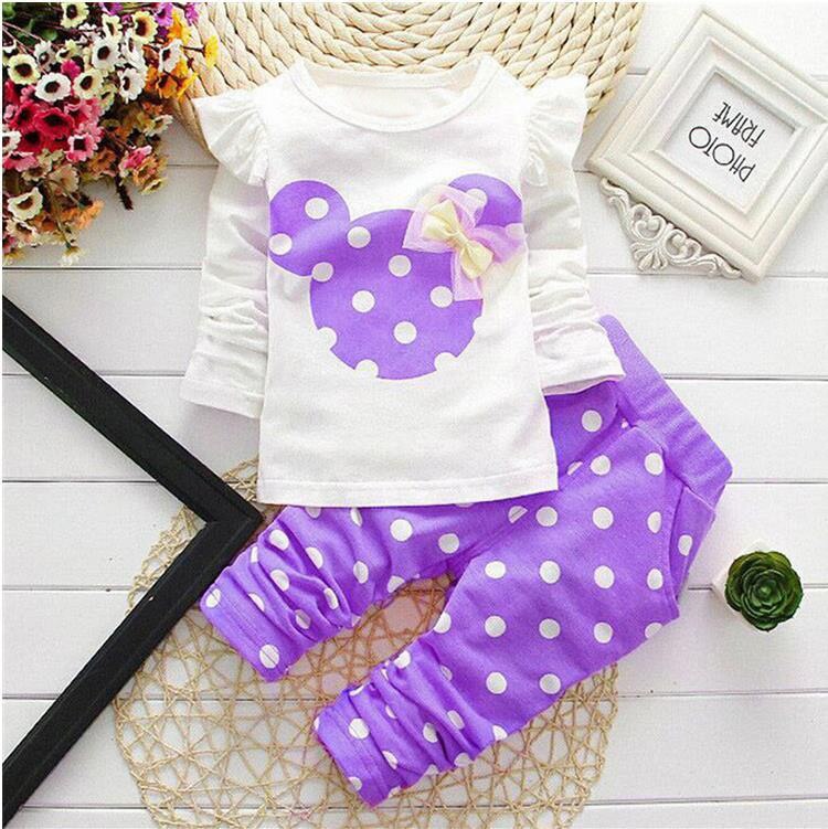 Girls Clothing Sets Winter Girls Clothes Set T-shirt+pants 2 pcs Kids Clothes Girl Sport Suit Children Clothes 6M-24M