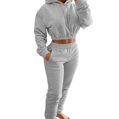 Women's Spring And Winter Plush Sports Casual Suit