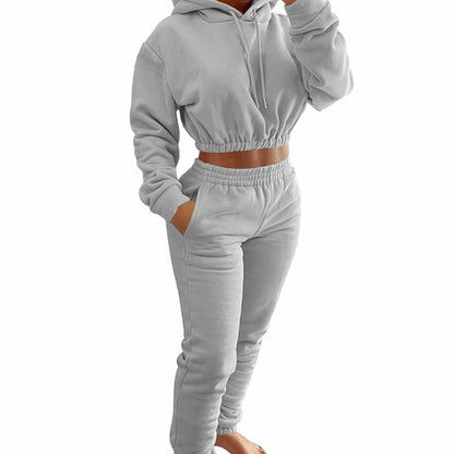 Women's Spring And Winter Plush Sports Casual Suit