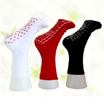 Self Heating Socks Health Massage Socks Self Heating Middle Tube Thickened Warm Foot Socks Hot Moxibustion Cold Proof Socks