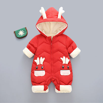 Newborn Baby Clothes Winter Climbing Clothes Baby Romper Boys And Girls One-Piece Suit Outer Wear