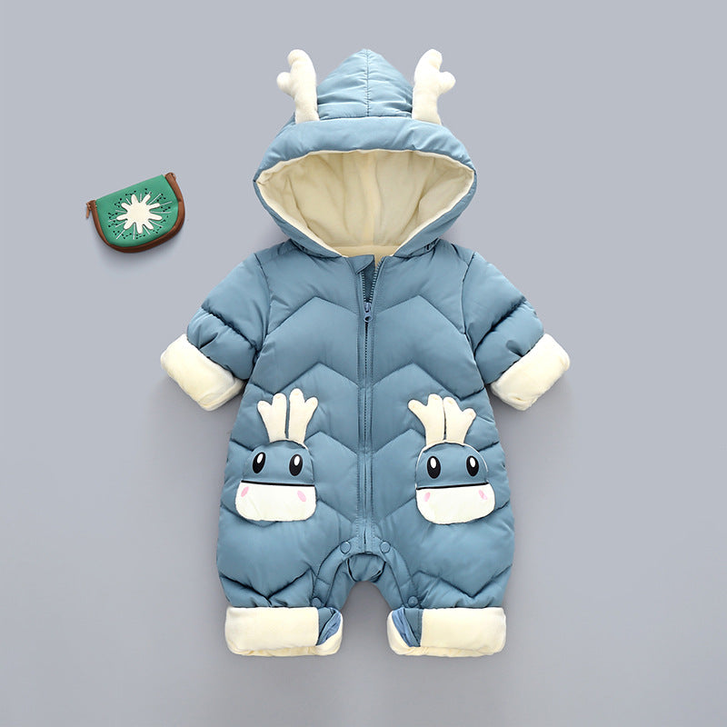 Newborn Baby Clothes Winter Climbing Clothes Baby Romper Boys And Girls One-Piece Suit Outer Wear