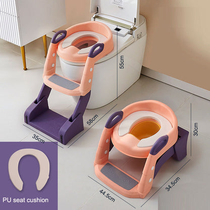 Children's toilet multifunctional toilet for boys and girls, auxiliary toilet holder, baby step toilet seat ring