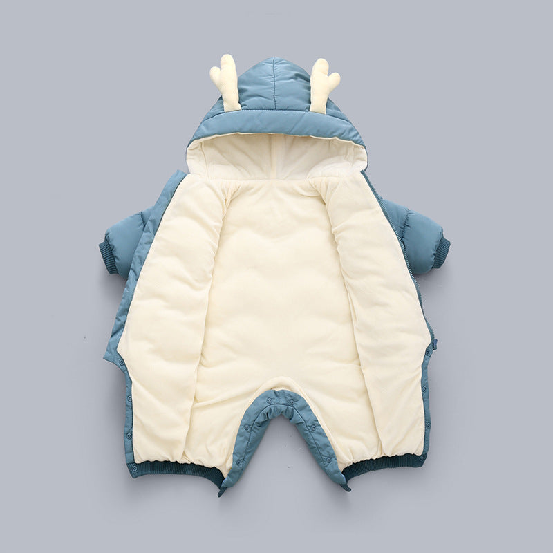 Newborn Baby Clothes Winter Climbing Clothes Baby Romper Boys And Girls One-Piece Suit Outer Wear