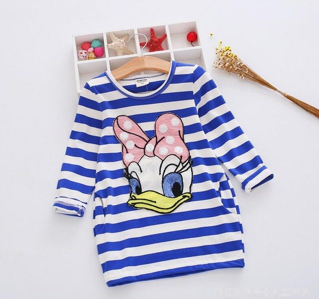 Children Girls Dress  Casual Stripe Pattern Vestidos Girls Clothes 100% Cotton Christmas Vetement Fille Kids Dresses