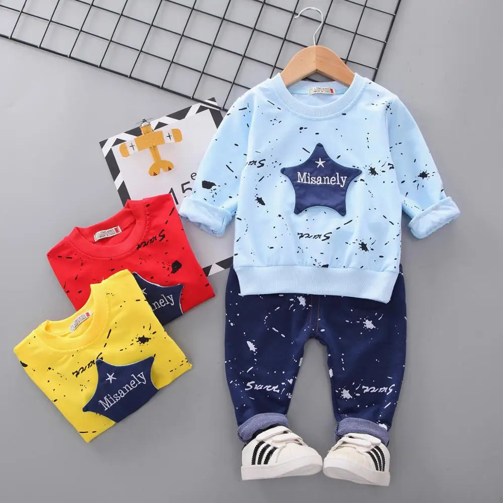 Kids Clothes Baby Boys Costume Star camouflage Tracksuit Tops Pants 2PCS Children Newborn Boy spring Outfits girls infantil Set