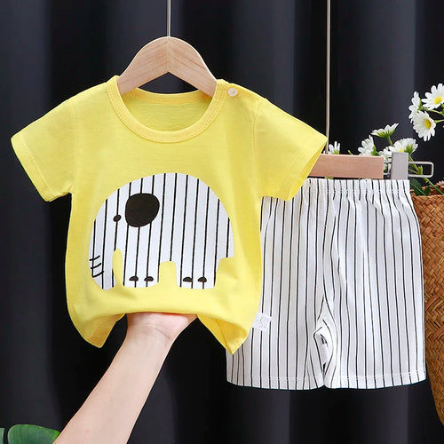 Kids Clothes Set Baby Boy/Girl T-Shirt + Shorts Summer Clothing Cotton