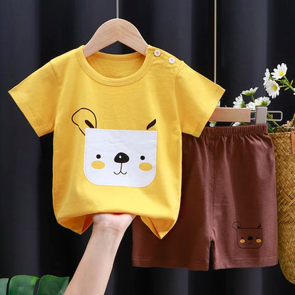 Kids Clothes Set Baby Boy/Girl T-Shirt + Shorts Summer Clothing Cotton