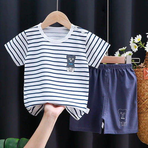 Kids Clothes Set Baby Boy/Girl T-Shirt + Shorts Summer Clothing Cotton