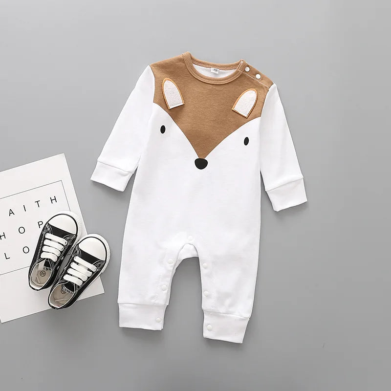 Cute animals Spring Baby romper newborn baby clothes Kids long sleeve underwear cotton boys Clothes Baby girls romper