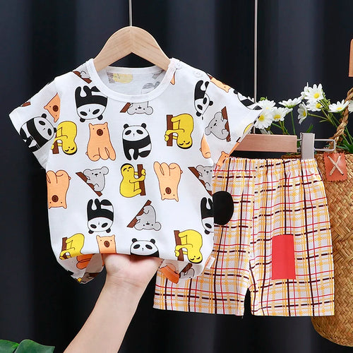 Kids Clothes Set Baby Boy/Girl T-Shirt + Shorts Summer Clothing Cotton