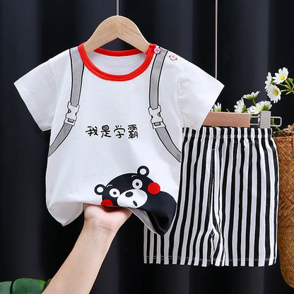 Kids Clothes Set Baby Boy/Girl T-Shirt + Shorts Summer Clothing Cotton