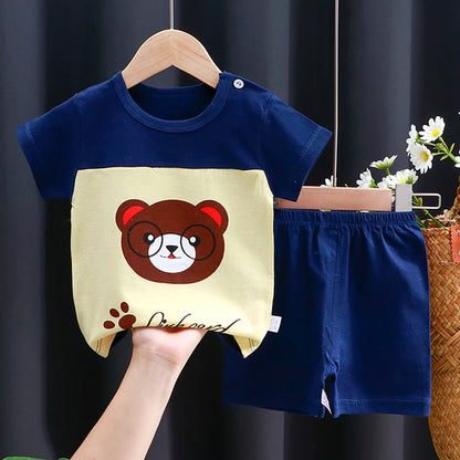 Kids Clothes Set Baby Boy/Girl T-Shirt + Shorts Summer Clothing Cotton