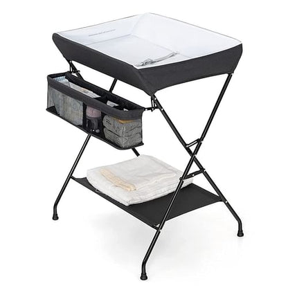 Black Folding  Wide Nursery Diaper Baby  Changing Table