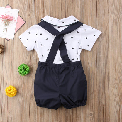 New Gentalman Newborn Kid Baby Boy Outfit Clothes