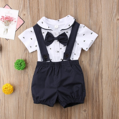 New Gentalman Newborn Kid Baby Boy Outfit Clothes