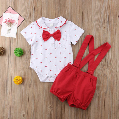 New Gentalman Newborn Kid Baby Boy Outfit Clothes