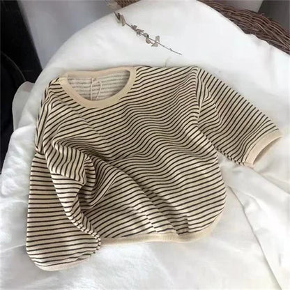 Lawadka Cotton Children's Clothing Long Sleeve T-shirts Striped Baby