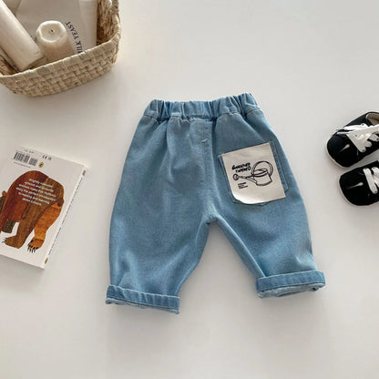 MILANCEL Solid Kids Pants for Boys and Girls  Four Seasons Elastic