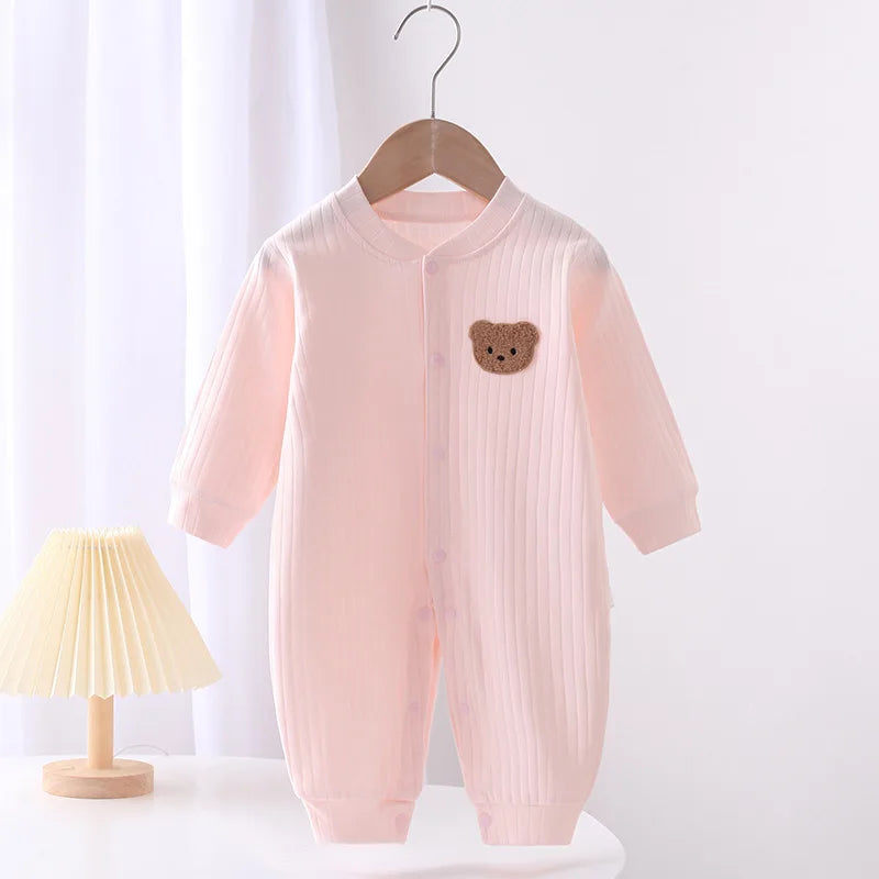 Bear Newborn Jumpsuit Cotton Autumn Spring Baby Romper Toddler Girls