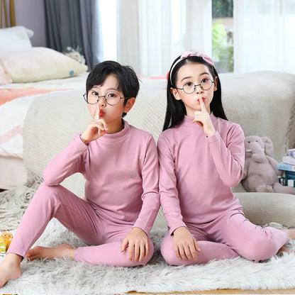 Autumn Winter Thermal Underwear Suit Girls Clothing Sets Boys Pajama