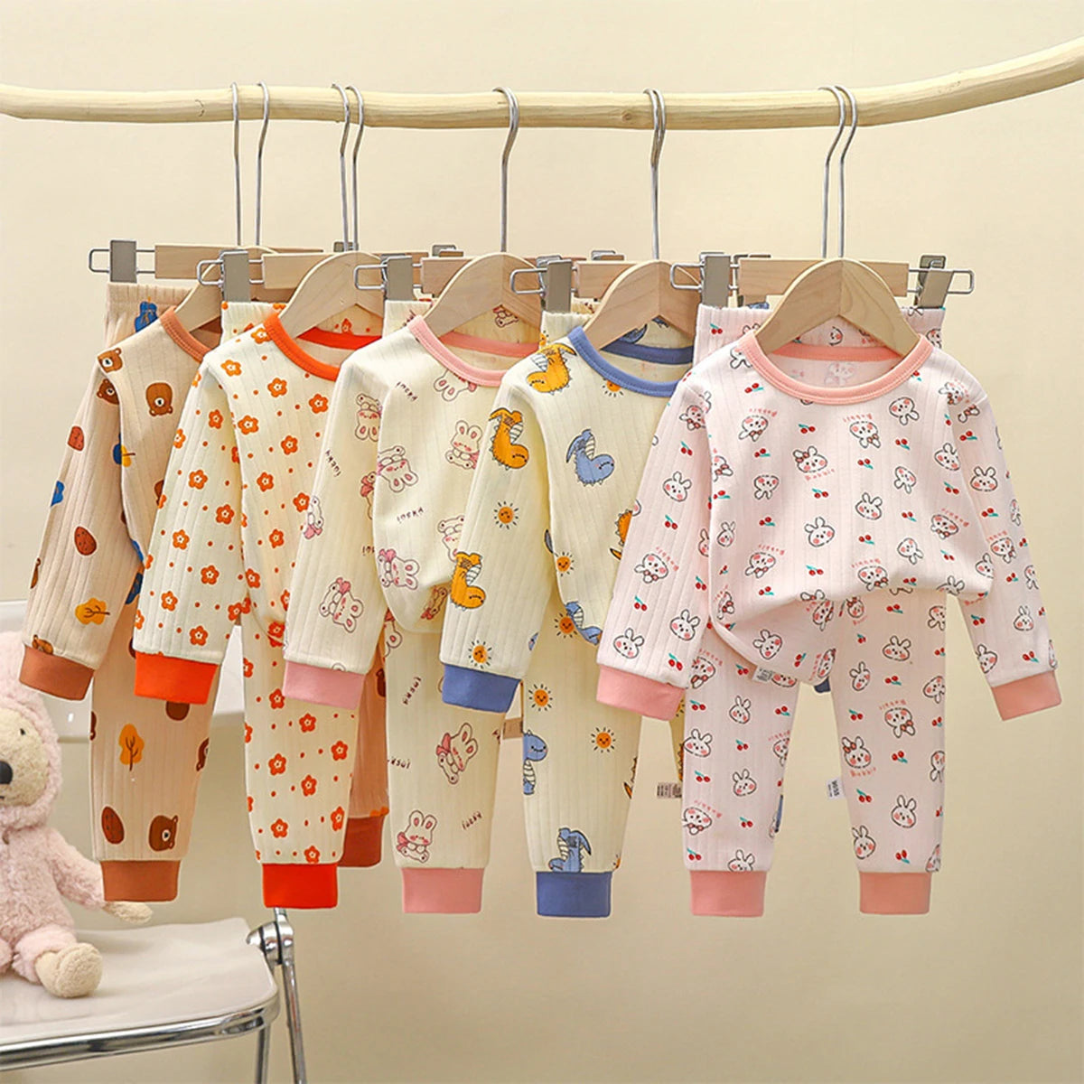 New Spring Autumn Children's Clothing Sets Sleepwear Clothes Kids