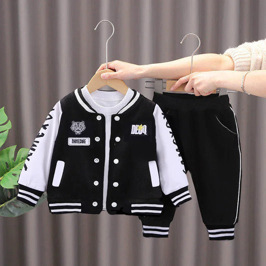 1-5 Year Baby Boy Clothing Set Spring Autumn Cartoon Tiger Baseball