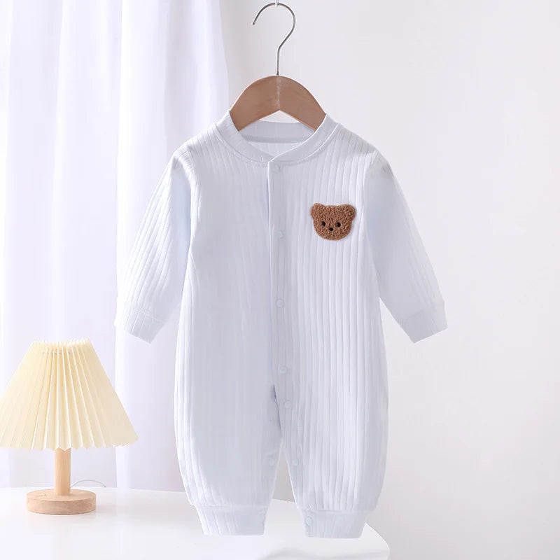 Bear Newborn Jumpsuit Cotton Autumn Spring Baby Romper Toddler Girls