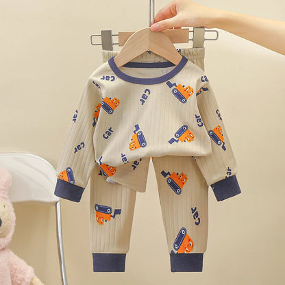 New Spring Autumn Children's Clothing Sets Sleepwear Clothes Kids