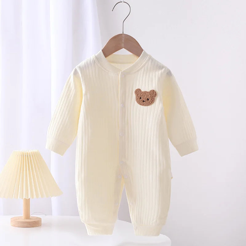 Bear Newborn Jumpsuit Cotton Autumn Spring Baby Romper Toddler Girls