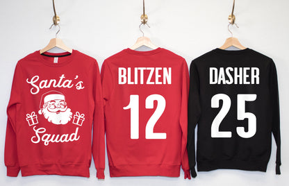 SANTA'S SQUAD CUSTOM Christmas Sweatshirts