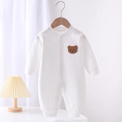 Bear Newborn Jumpsuit Cotton Autumn Spring Baby Romper Toddler Girls