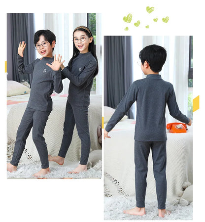 Autumn Winter Thermal Underwear Suit Girls Clothing Sets Boys Pajama