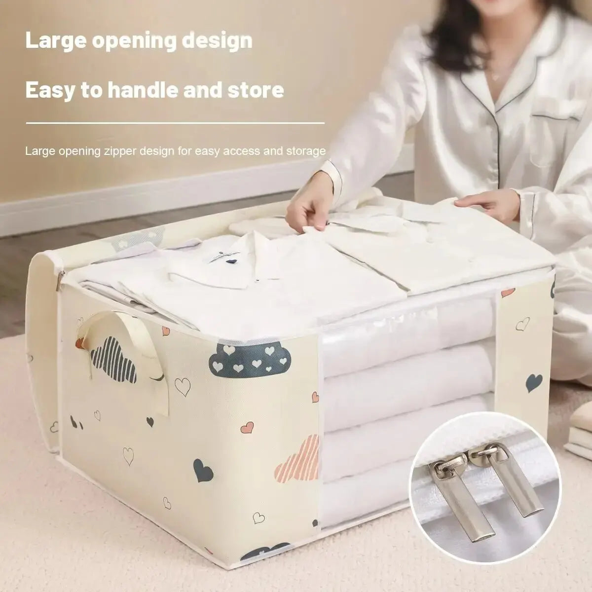 1pc Large/Small Quilt Clothes Storage Bag Moisture Dust Proof Proof