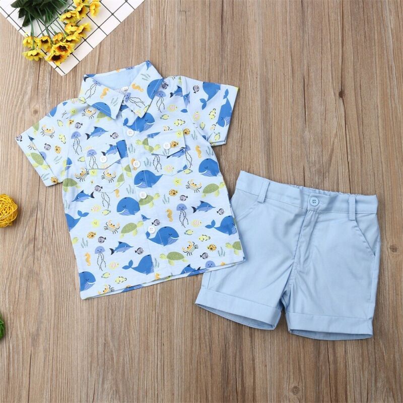 Summer Infant Boys Baby Kids Clothes Sets 1 6Y