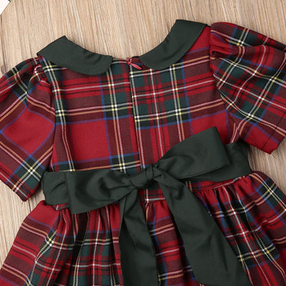 Xmas Toddler Kids Baby Girl Dress Clothes Short