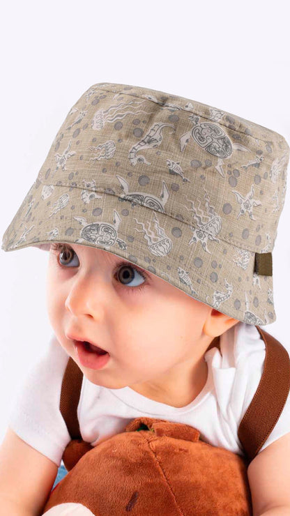 Infant Bucket Hat Ocean Life, Sea Animals, Nautical Theme Print Baby