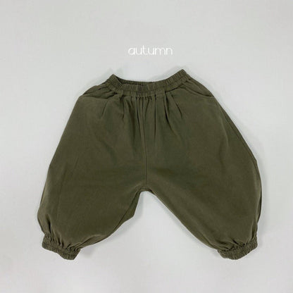 Baby Solid Color Basic Style Loose Comfy And Unisex Pants