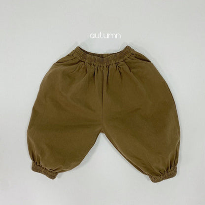 Baby Solid Color Basic Style Loose Comfy And Unisex Pants