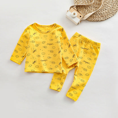 Baby All Over Print Pattern Tops Combo Pants Lovely Sets Home Clothes