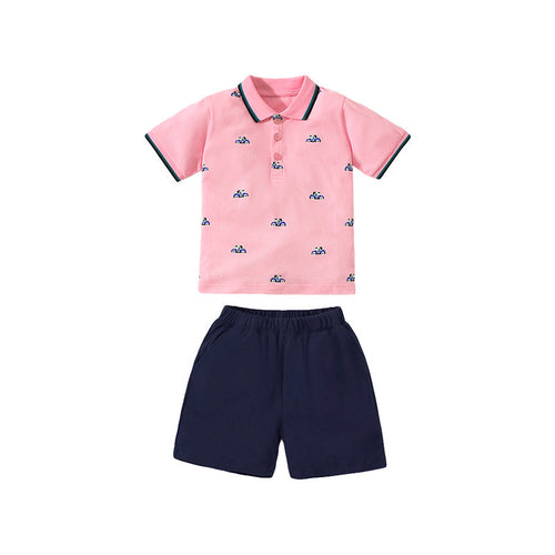 Baby And Kids Boys Polo Top And Shorts Casual Clothing Set